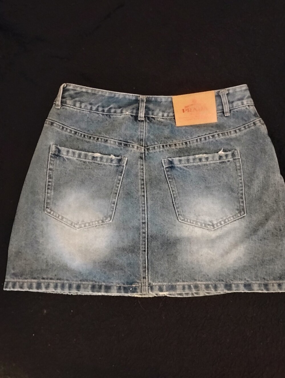 Prada Two-Tone Denim Skirt/Skort Waist Size 28 - Picture 2 of 8